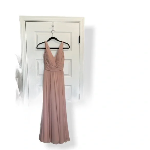 mori lee blush bridesmaid dress Mori Lee Bridesmaid Prom Formal Gala Blush Nude Lace Bodice Dress NWT 31045